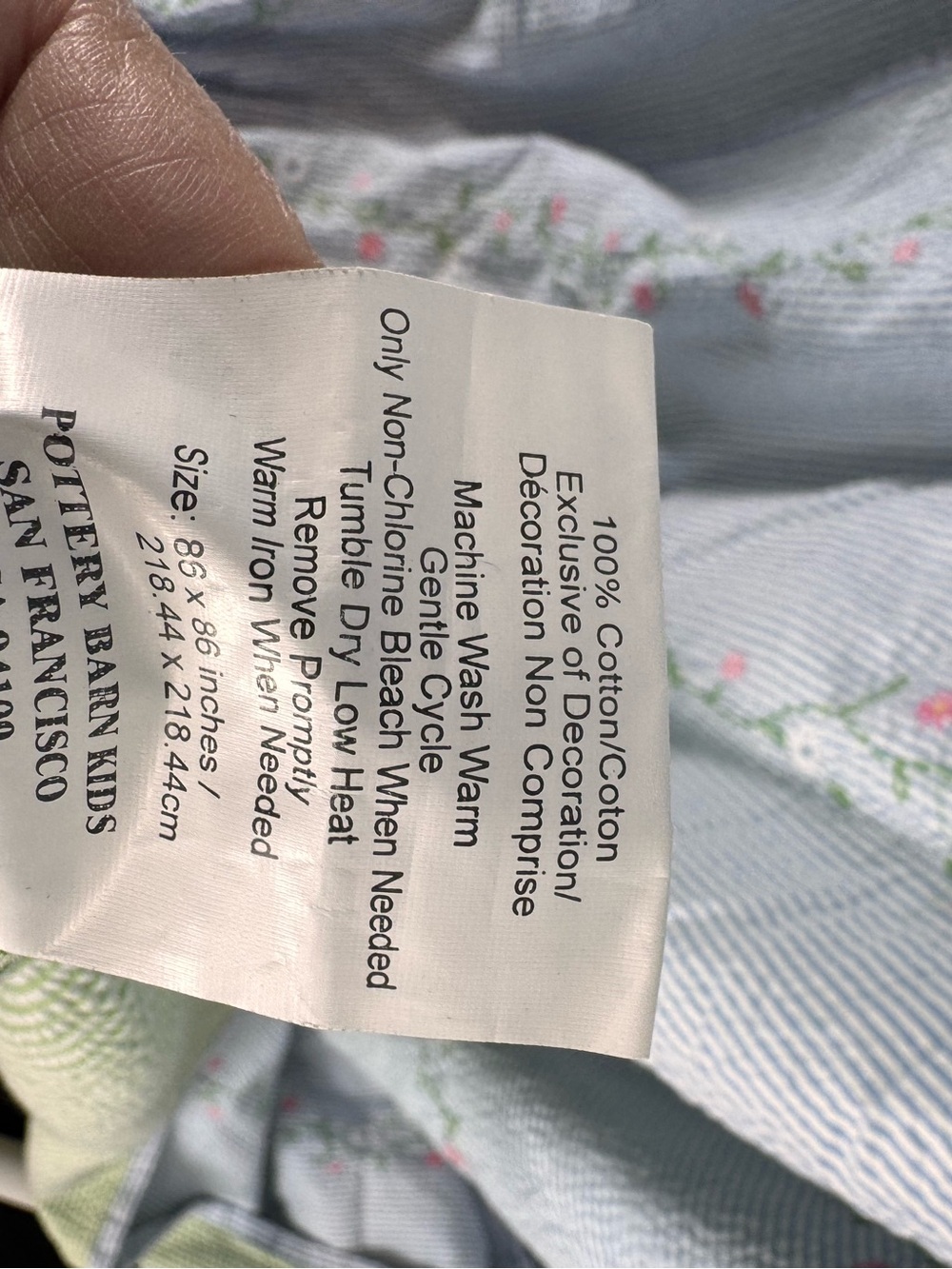 Pottery Barn Kids Seersucker and embroidery full/queen duvet cover - Picture 6 of 6